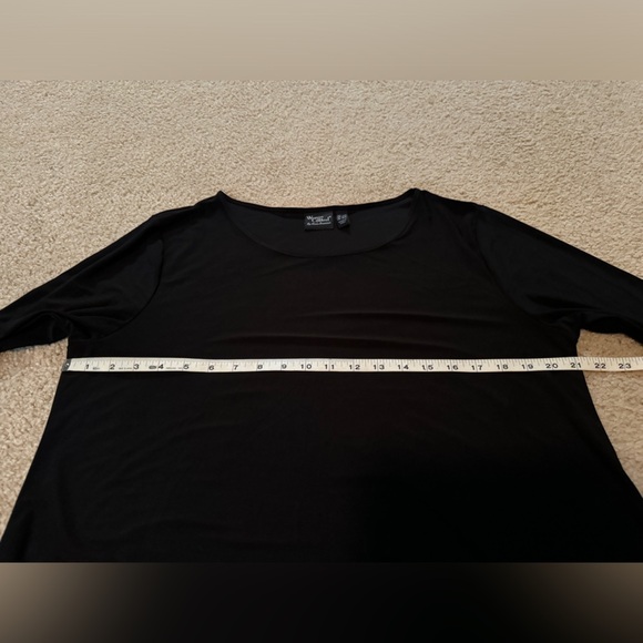 Women With Control Women's Top Size Large TALL Bell Sleeves Black Goth Whimsy - Picture 4 of 7